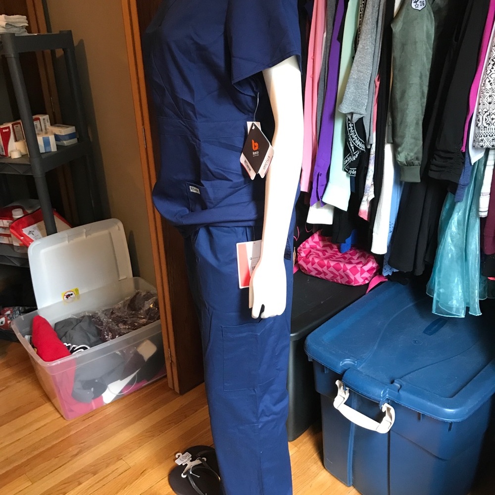 Navy Blue Nurse Scrub - Picture 2 of 4